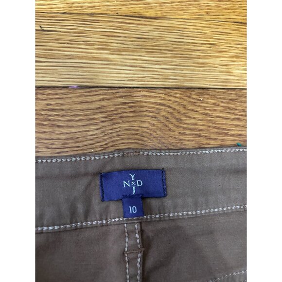 NYDJ Womens Alina Skinny Ankle Leggings Faux Leather Women's Size 12 Brown - Picture 3 of 8